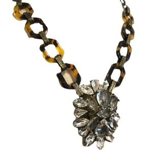Tortoise Chunky Crystal Statement Necklace